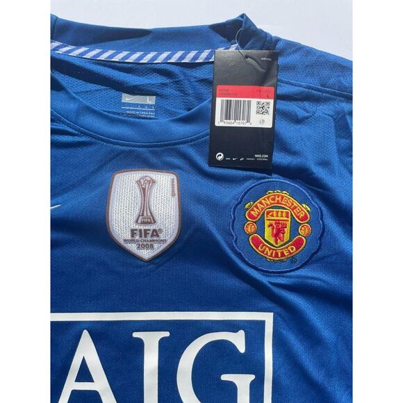 Cristiano Ronaldo 2008-2009 Away Blue Manchester United UCL Long Sleeve Jerse - Picture 5 of 8